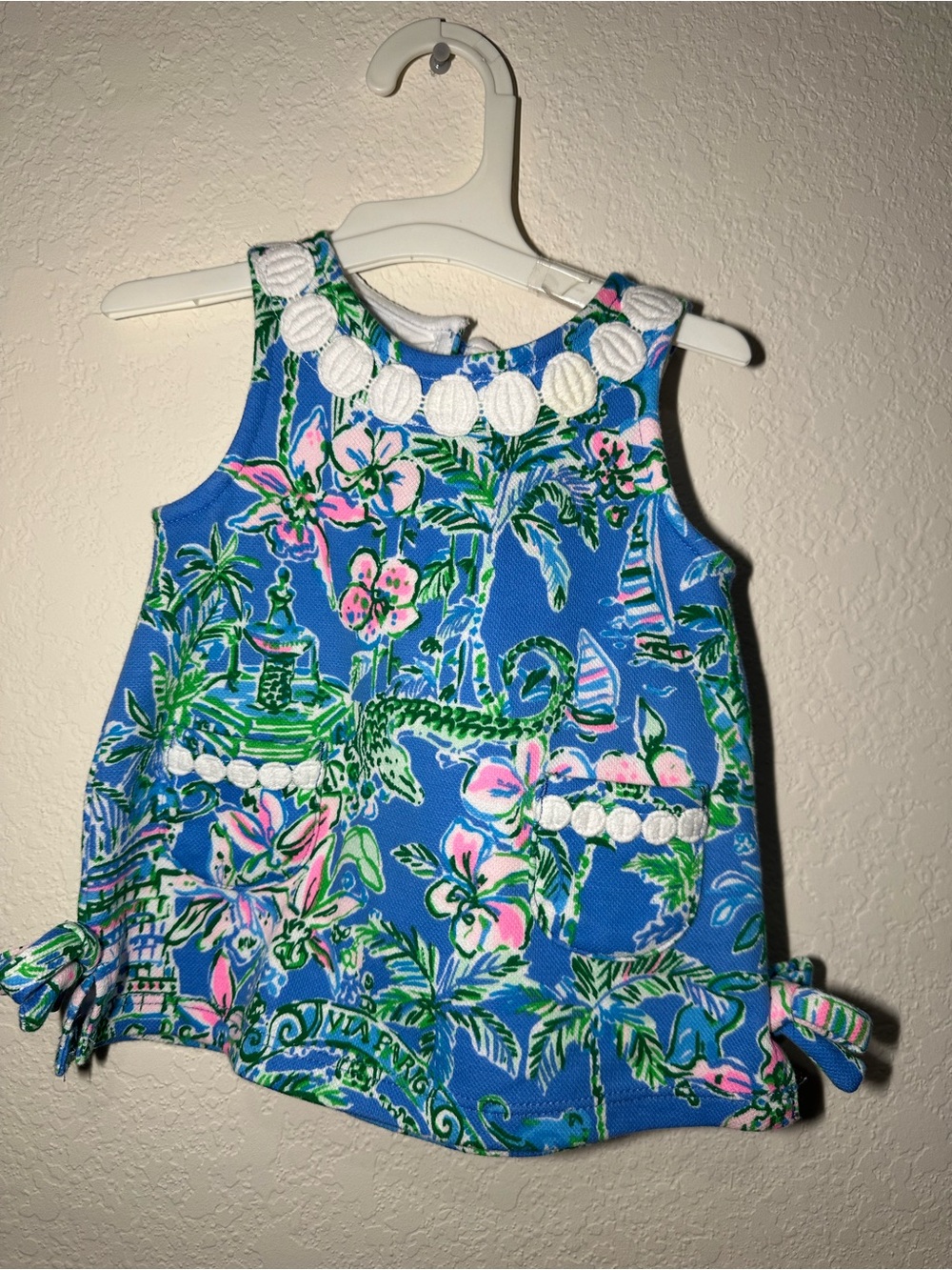 Lilly Pulitzer Blue Tropical Floral Girls Matching Set